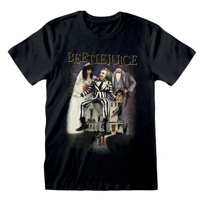 Beetlejuice Poster Black Logo T-Shirt