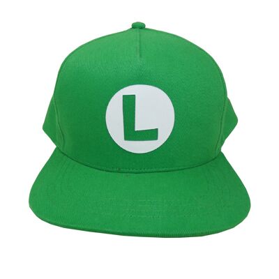 Gorra snapback unisex con logo de Luigi L de Nintendo Super Mario para adultos