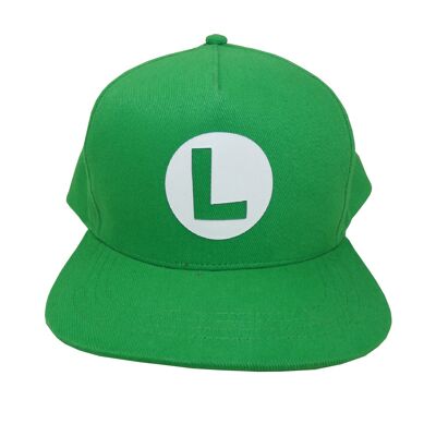 Nintendo Super Mario Luigi L Logo Casquette snapback unisexe pour adulte