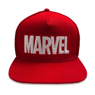 Cappellino snapback unisex per adulti con logo rosso Marvel Comics