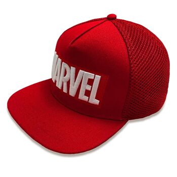 Casquette snapback unisexe avec logo rouge Marvel Comics pour adultes 2