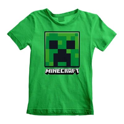 Camiseta con cara de enredadera de Minecraft