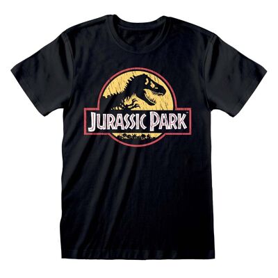 Jurassic Park Original-Logo Distressed T-Shirt