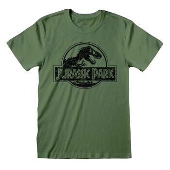 Jurassic Park - T-shirt à logo monochrome