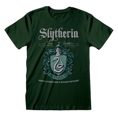 Camiseta con escudo verde de Slytherin de Harry Potter