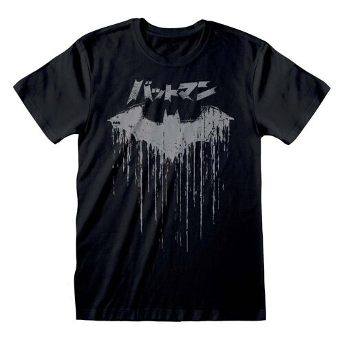 DC Batman Japanese Logo Distressed T-Shirt
