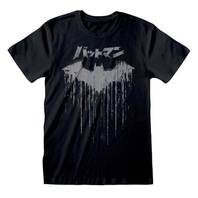 DC Batman japanisches Logo Distressed T-Shirt