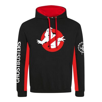 Ghostbusters Logo SuperHeroes Inc. Felpa con cappuccio pullover a contrasto premium
