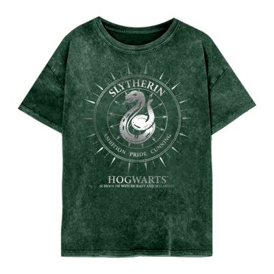 Harry Potter Serpentard Constellations SuperHeroes Inc. T-shirt délavé à l'acide