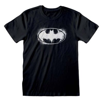 DC Comics Batman T-shirt à logo monochrome en détresse