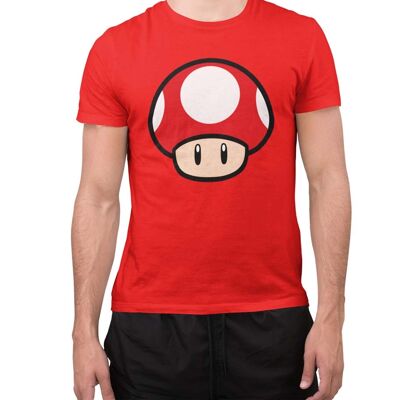 Maglietta da uomo Nintendo Super Mario Power Up Fungo