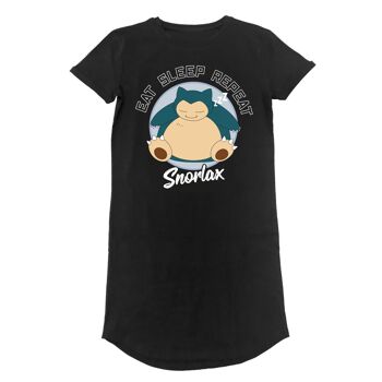 Robe t-shirt Pokemon Sleeping Snorlax pour femme