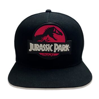 Jurassic Park Red Logo Rubber Badge Casquette unisexe adulte Snapback 1