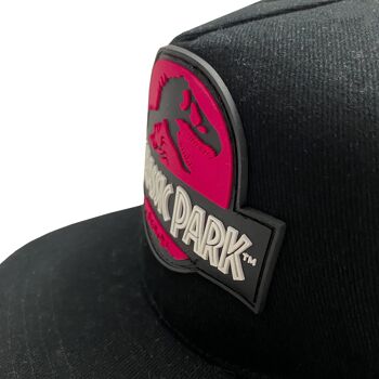 Jurassic Park Red Logo Rubber Badge Casquette unisexe adulte Snapback 3