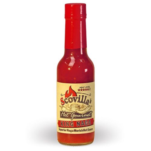 Scovillas Hot Gourmet KING NAGA Superior Naga Morich Hot Sauce, 148ml