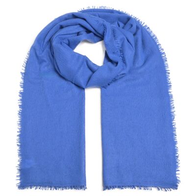 Cashmere scarf Feli-cs in cornflower blue