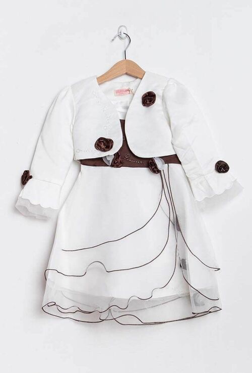 Robe de cérémonie avec boléro Chocolat