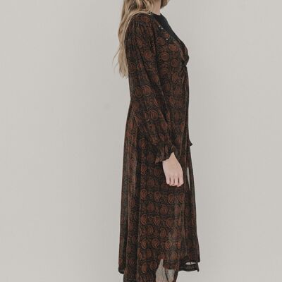 LEA DRESS BROWN