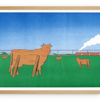Póster Simon Bailly - Mira pasar los trenes