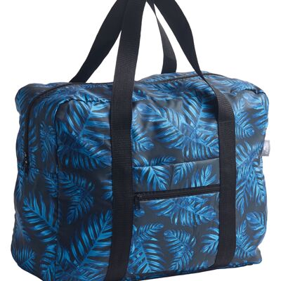 Easy Travel Bag Philodendron blue