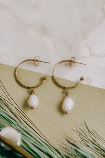 Boucles d'oreilles en perles d'eau douce Mila 2