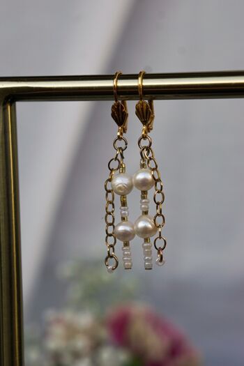 Boucles d'oreilles perles d'eau douce Valencia 1 1