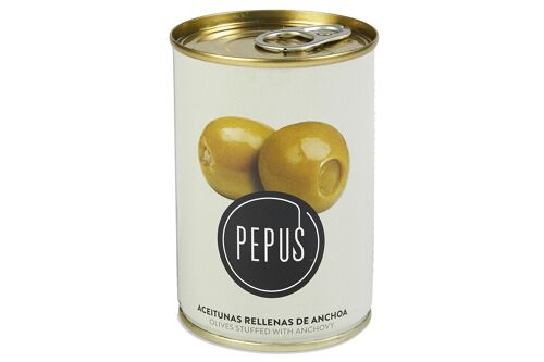 Olives Farcies aux Anchois PEPUS 280 grammes