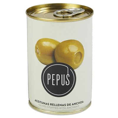 Mit Sardellen gefüllte Oliven PEPUS 280 Gramm