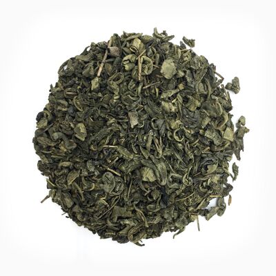100% tè verde Gunpowder biologico e semi-laminato vegano