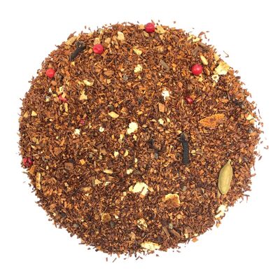 Rooibos Chaï Africain | cannelle, clou de girofle, zeste d'orange, cardamome verte, gingembre, poivre rose