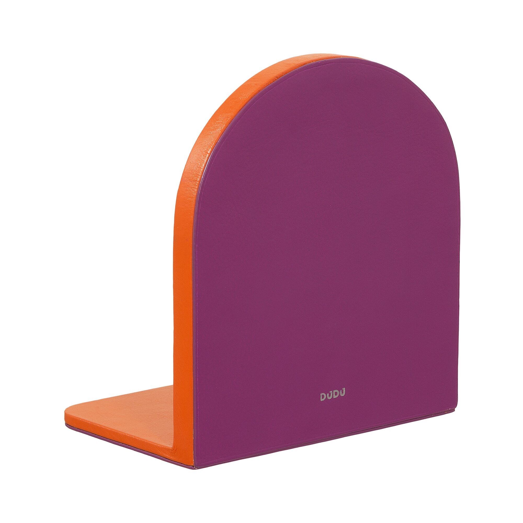 DUDU Fermalibri in pelle per ufficio casa multicolore fucsia