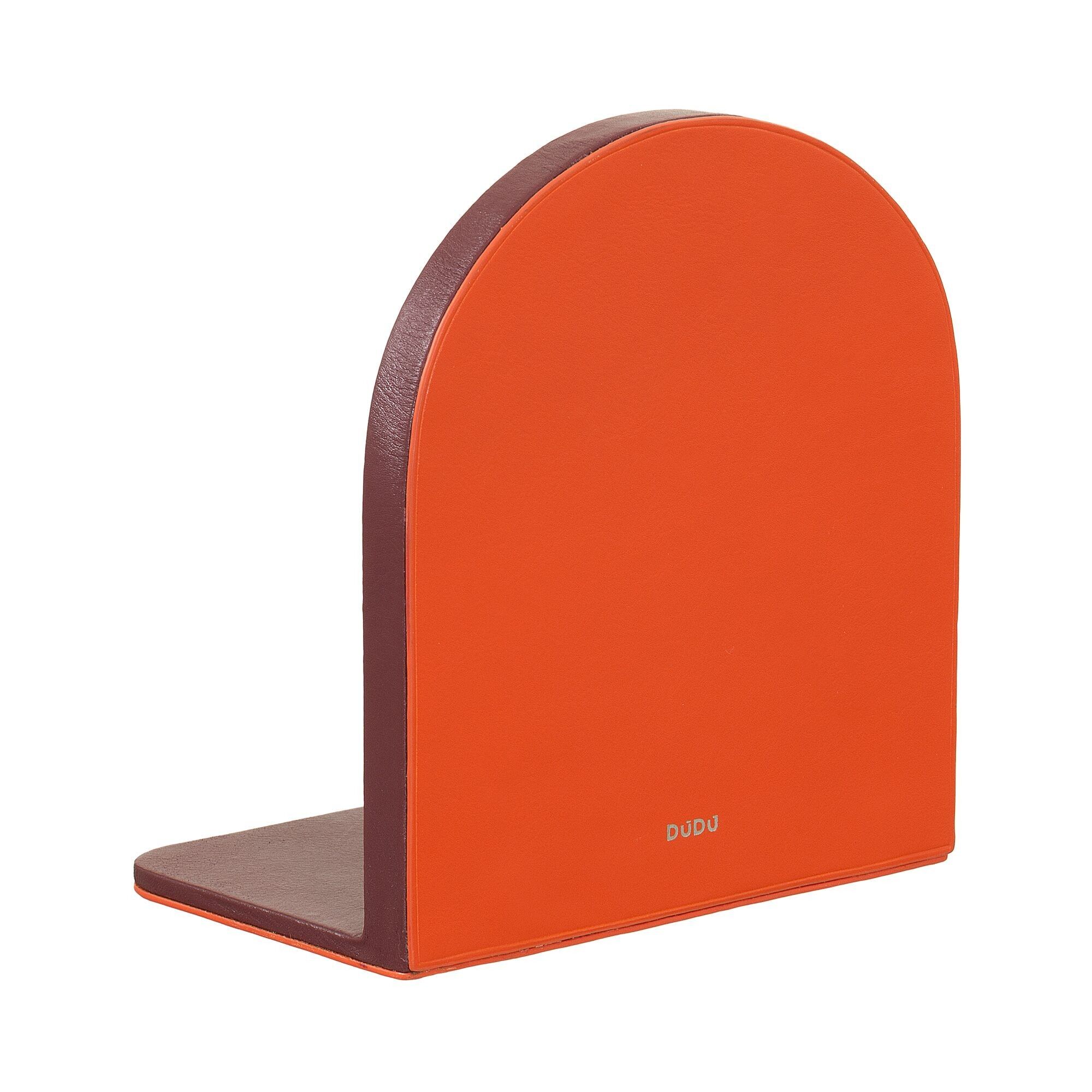 DUDU Leather bookends for office home multicolour orange