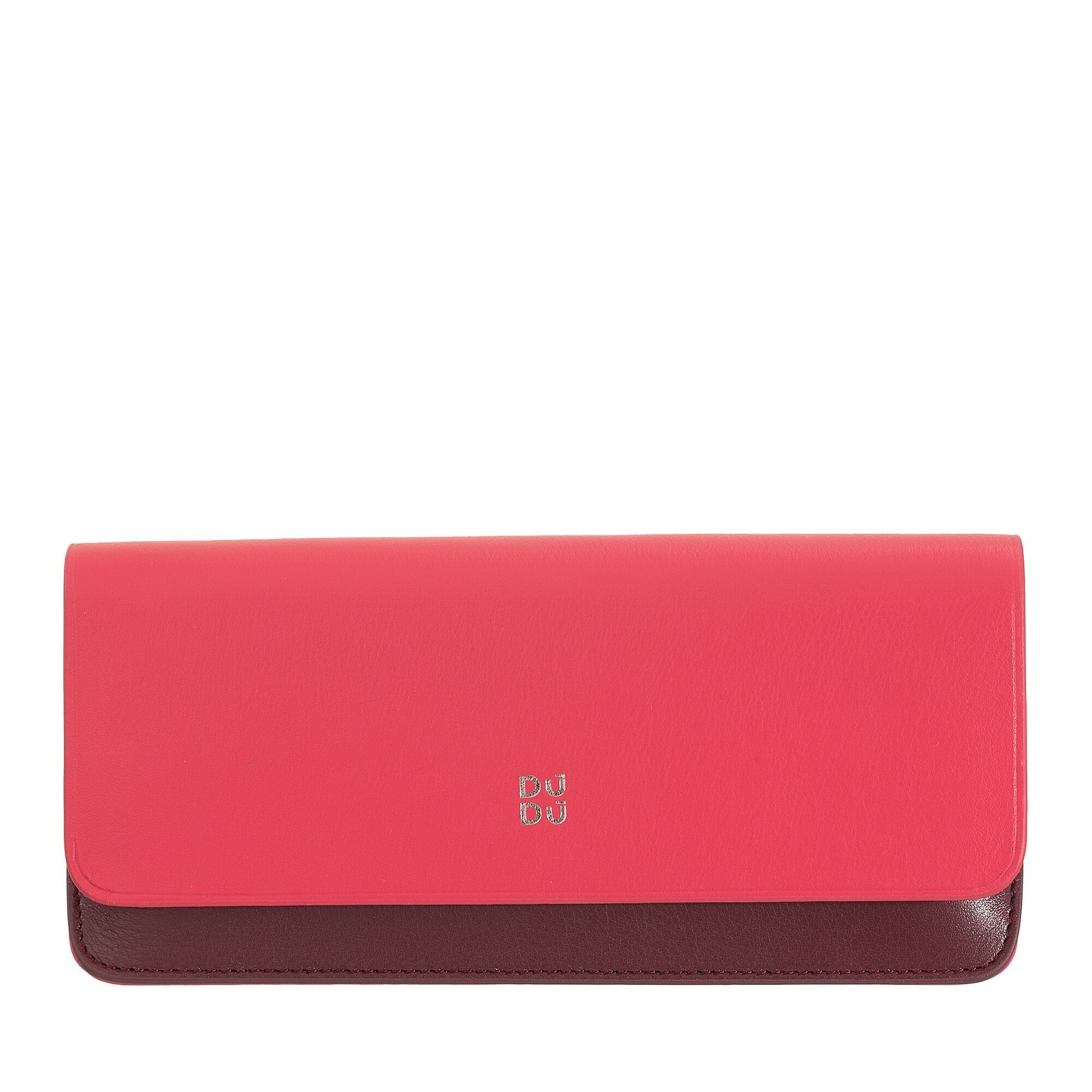 DUDU Custodia per occhiali da sole in pelle lampone