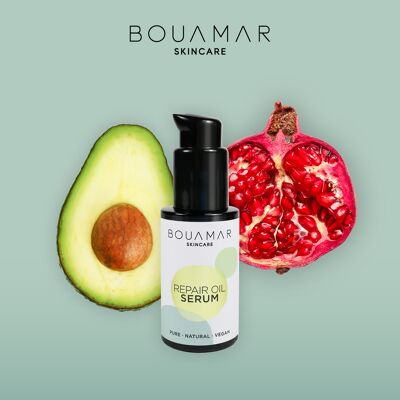 REPAIR OIL SERUM 50 ml - vegan, ohne Zusatzstoffe, Gesichtscreme + Serum, glättend, zell-regenerierend