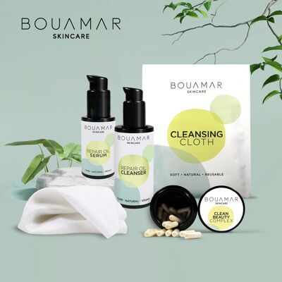 BOUAMAR SKINCARE - Cofre de introducción con un 13% de descuento - Cosmética natural real, cuidado facial puro, vegano, holístico sin aditivos