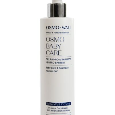 Osmowall - Osmo Baby Care, Neutral Bath Shampoo for Children with Concentrated Aloe Vera Gel from organic farming. Formula "No Tears" For body and hair, 250 ml