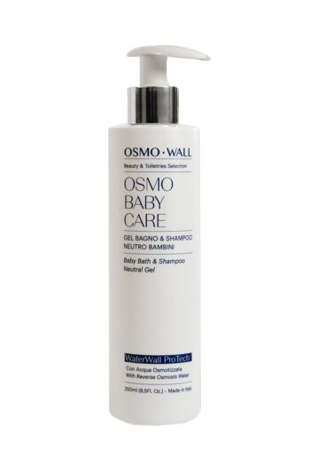 Osmowall - Osmo Baby Care, Shampoing Bain Neutre pour Enfants au Gel Concentré d'Aloe Vera issu de l'agriculture biologique. Formule "No Tears" Pour le corps et les cheveux, 250 ml 1