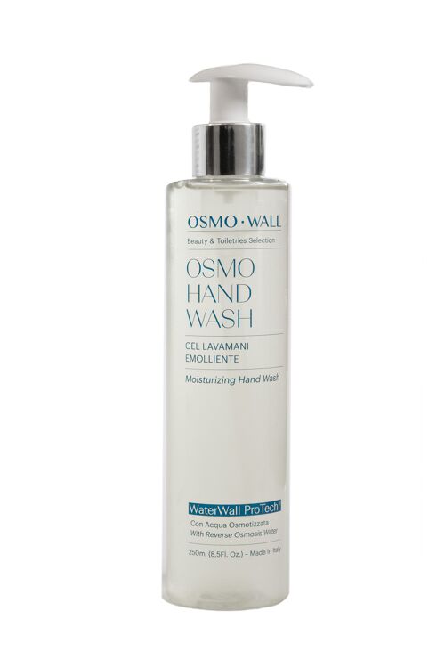 Osmowall - Osmo Hand Wash, Gel Lavamani Emolliente Con Gel Di Aloe Vera Concentrato da agricoltura biologica, Unisex - 250 ml