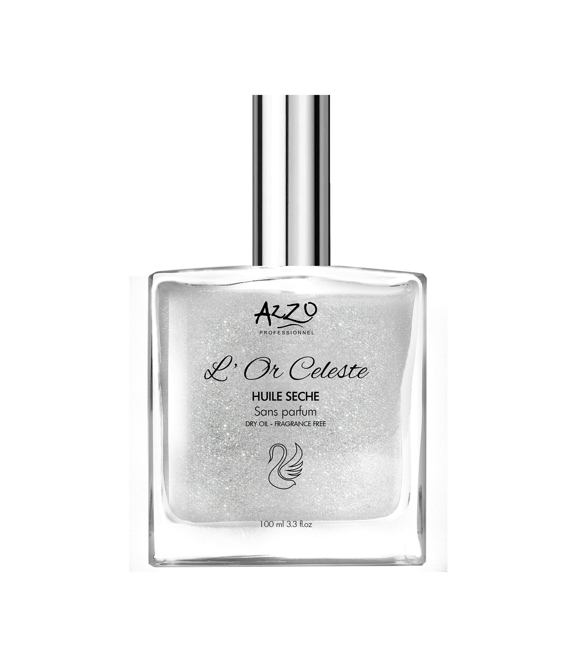 Huile corps pailletée argent - Or Céleste 100ml