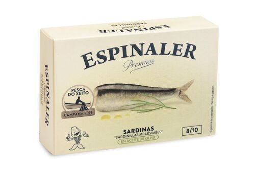 Sardinillas en Aceite de Oliva XEITO* ESPINALER PREMIUM RR-125   8/10 piezas