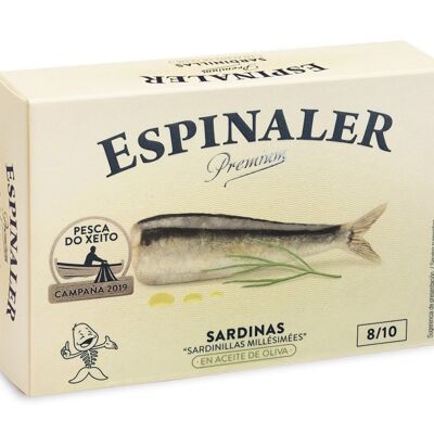 Small Sardines in Olive Oil XEITO* ESPINALER PREMIUM RR-125 8/10 pieces