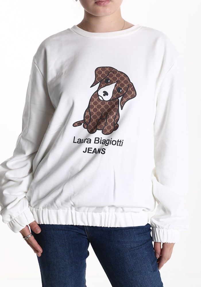 Achat Sweat shirt en coton marque Laura Biagiotti pour femme