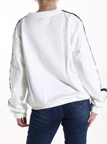 Sweat-shirt en coton, marque Laura Biagiotti, pour femme, fabriqué en Chine, art. JLB303.290 3