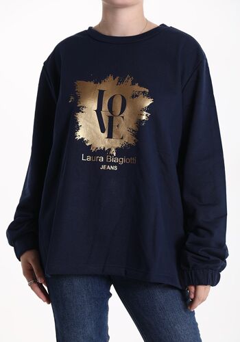 Sweat-shirt en coton, marque Laura Biagiotti, pour femme, fabriqué en Chine, art. JLB304.290 6