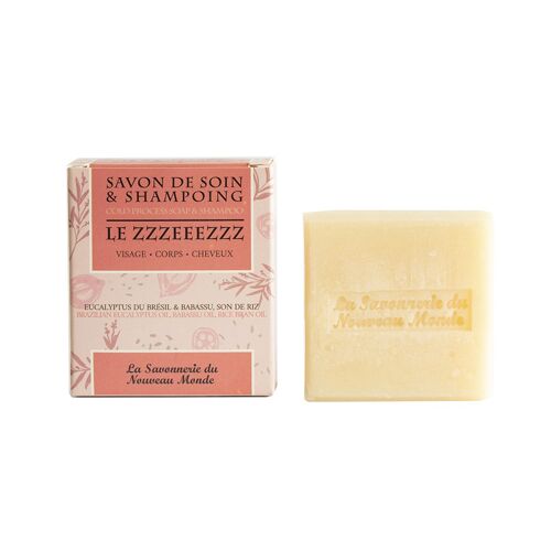 Savon LE ZZZEEEZZ - Eucalyptus du Brésil, Babassu & Son de riz 100g