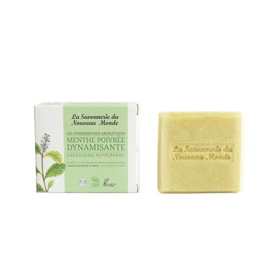 Savon MENTHE POIVREE DYNAMISANTE - Menthe poivrée - COSMOS ORGANIC 100g