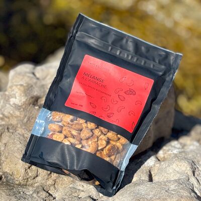 CAJOU, CACAHUÈTES, AMANDES, CARAMÉLISÉES SUCRÉES/SALÉES - MELANGE A L'ARRACHE