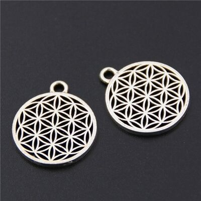 10 Flower of Life Charms Diameter 18 mm