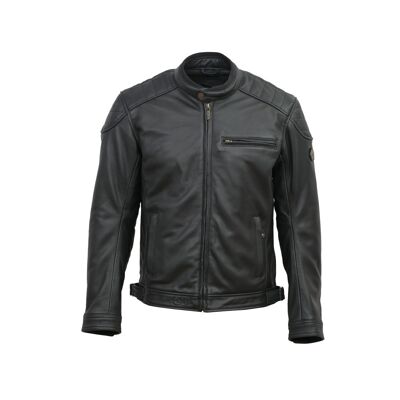 Leather jacket with biker collar GELORD CE
