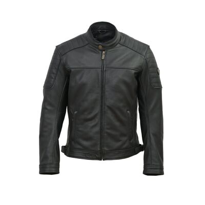 Blouson en cuir col motard GEAVIS CE